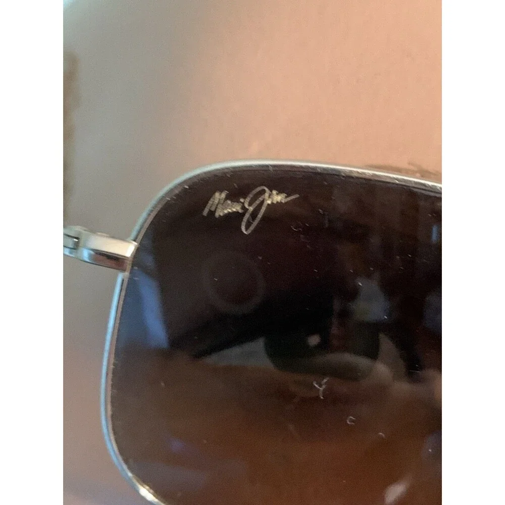 Maui Jim Wiki Wiki MJ246-16 Gold Neutral Smoky Polarized Lens Aviator Style READ